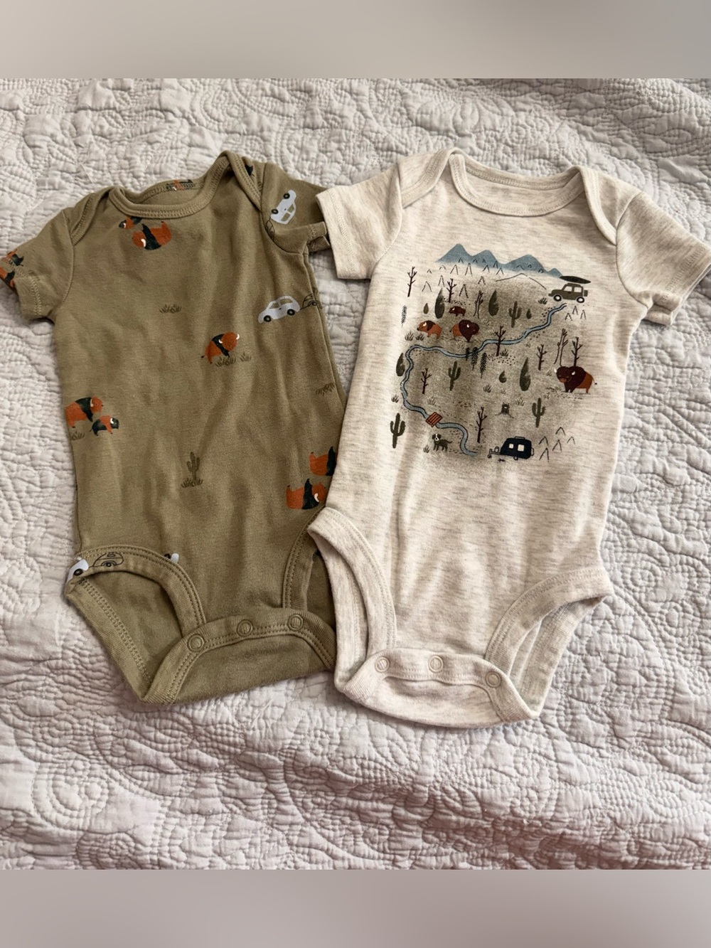 Carter’s Adventure Print Baby Set of 2 Onesies